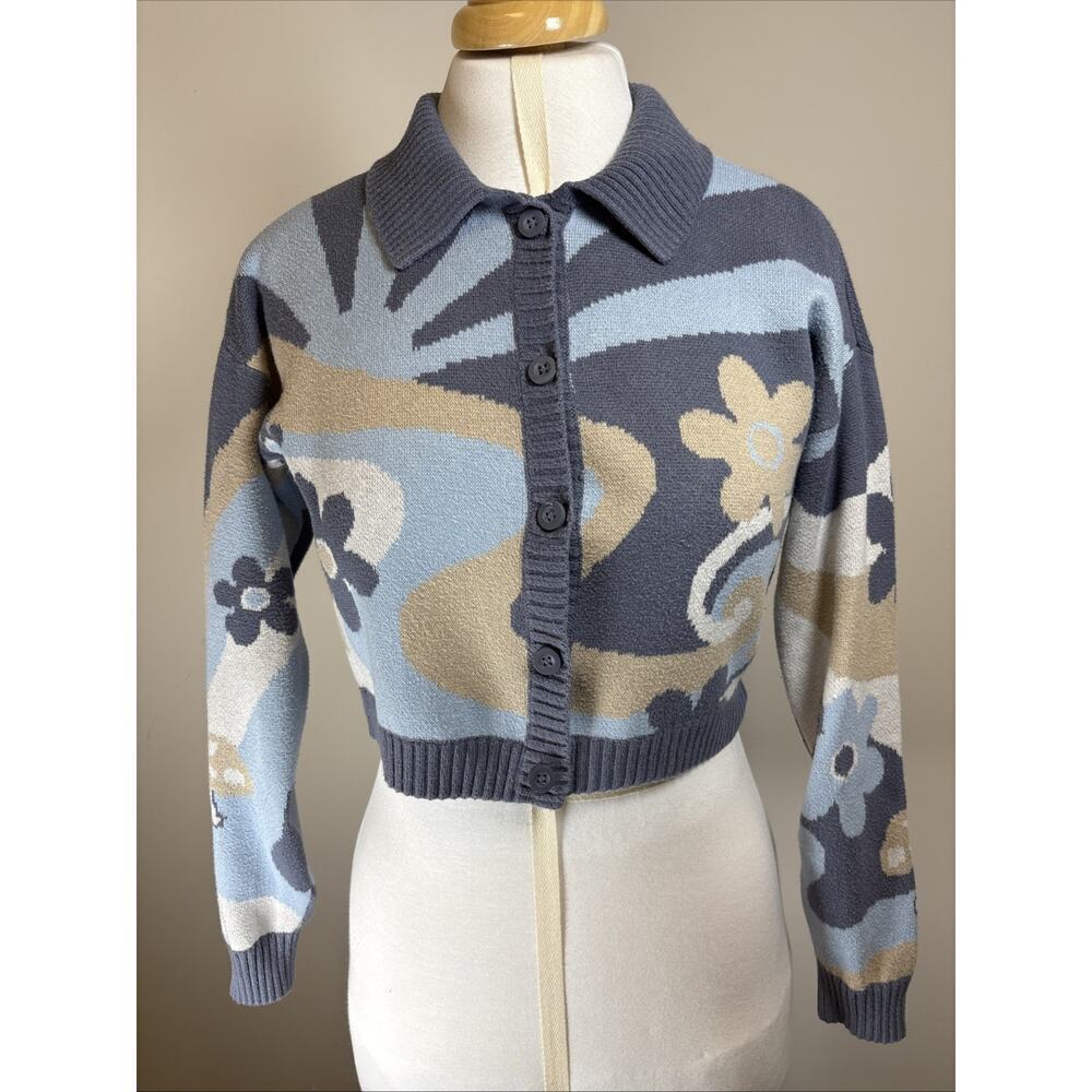 Hollister Y2K Inspired Cropped Cardigan Mod Floral BTC XS